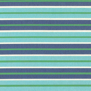 5' X 8' Blue and Green Geometric Stain Resistant Indoor Outdoor Area Rug