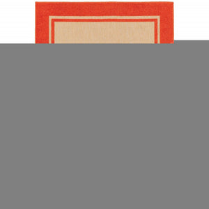 2' X 3' Orange Stain Resistant Indoor Outdoor Area Rug