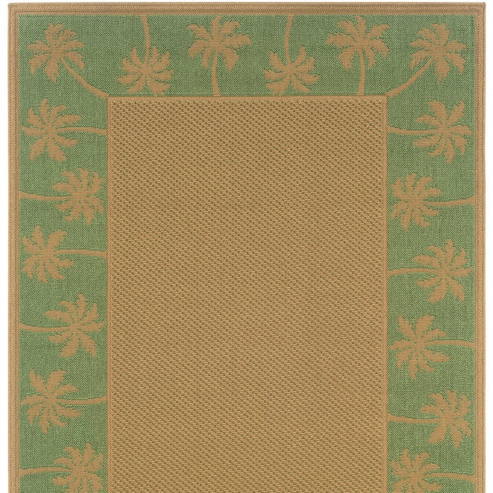 9' X 13' Beige Stain Resistant Indoor Outdoor Area Rug