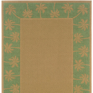 9' X 13' Beige Stain Resistant Indoor Outdoor Area Rug