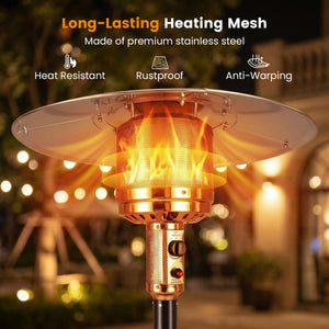 50 000 BTU Patio Propane Gas Heater with Stainless Steel Burner-Bronze