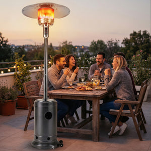 50 000 BTU Patio Propane Gas Heater with Stainless Steel Burner-Gray