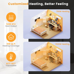 50 Inches Electric Fireplace in-Wall Recessed with Remote Control and Adjustable Color and Brightness-50 inches
