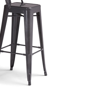 Rayne - Curved Back Metal Stool (Set of 2) by Couch.com