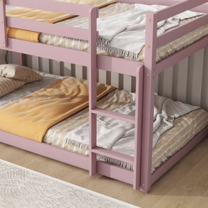 Twin Over Twin Floor Bunk Bed by Couch.com