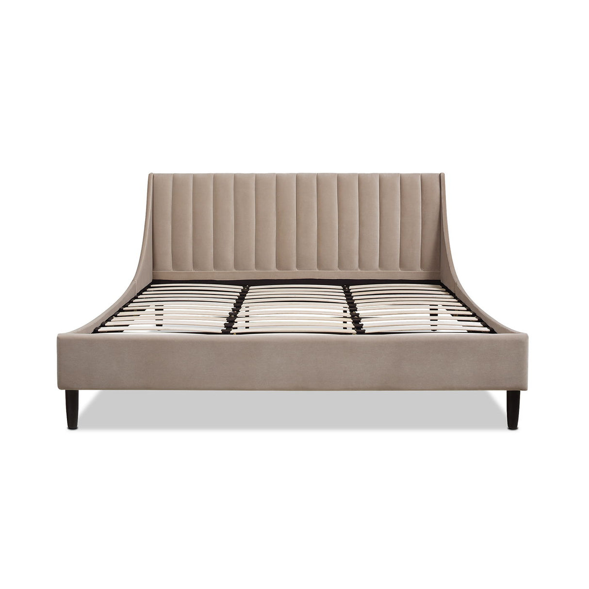 Aspen - Vertical Tufted Modern Headboard Platform Bed Set by Couch.com