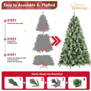 8 Ft The Full-Bodied Pre-Decorated Pinecone Christmas Tree