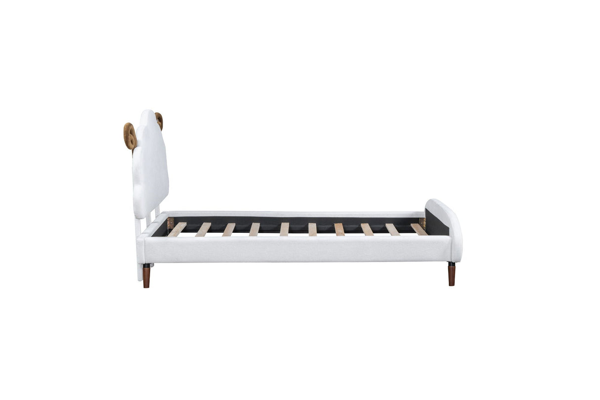 Upholstered Platform Bed With Sheep Shaped Headboard by Couch.com