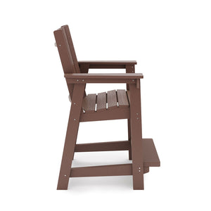 Modern Counter Chair Sleek HDPE Poly Lumber For Dining, Patio, And Garden Comfort by Couch.com