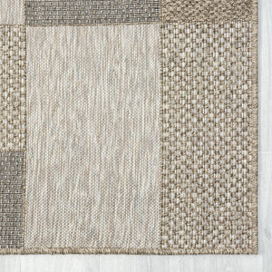 5' X 7' Gray Geometric Handmade Indoor Outdoor Area Rug
