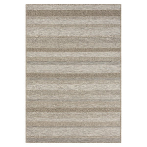 8' X 10' Gray Striped Handmade Indoor Outdoor Area Rug