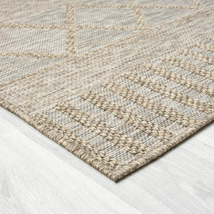 5' X 7' Gray Striped Handmade Indoor Outdoor Area Rug