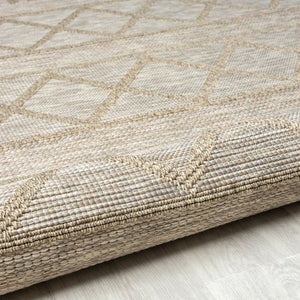 5' X 7' Gray Striped Handmade Indoor Outdoor Area Rug