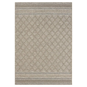 5' X 7' Gray Geometric Handmade Indoor Outdoor Area Rug