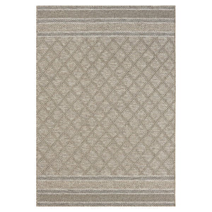 5' X 7' Gray Geometric Handmade Indoor Outdoor Area Rug