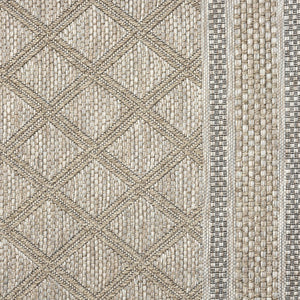 5' X 7' Gray Geometric Handmade Indoor Outdoor Area Rug