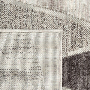 8' X 9' Gray Geometric Indoor Outdoor Area Rug