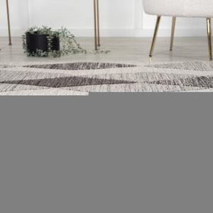 8' X 9' Gray Geometric Indoor Outdoor Area Rug