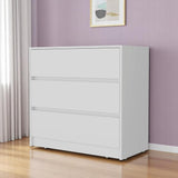 33" White Three Drawer Dresser