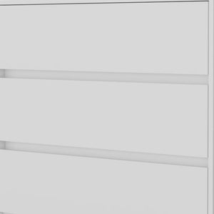 33" White Wood Three Drawer Dresser