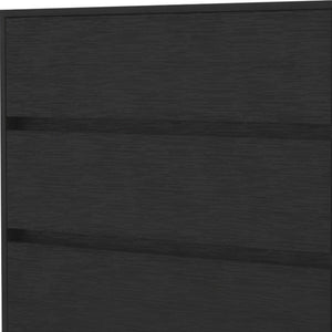 33" Black Three Drawer Dresser