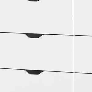 42" White Six Drawer Dresser