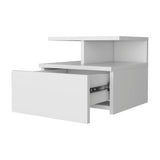 12" Wood One Drawer Floating Nightstand