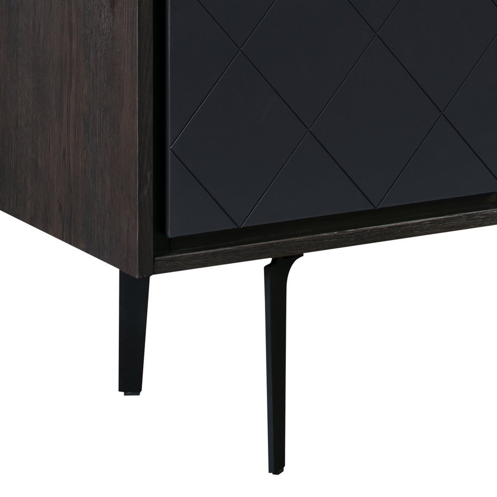 38" Gray Solid Wood Three Drawer Combo Dresser