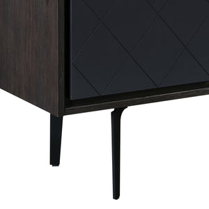 38" Gray Solid Wood Three Drawer Combo Dresser