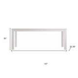 35" Gray Solid Wood Dining Table