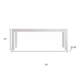 35" Gray Solid Wood Dining Table
