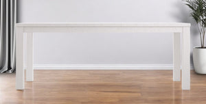 35" Gray Solid Wood Dining Table