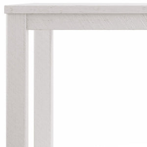 35" Gray Solid Wood Dining Table