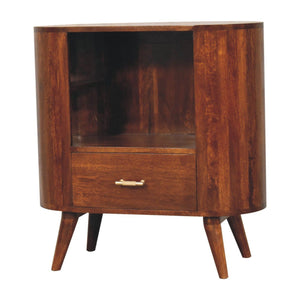 Cortez - T Bar Open Slot Cabinet - Dark Brown by Couch.com