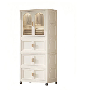 Folding Wardrobe Cabinet With Magnetic Doors, Wheels And Hangers by Couch.com
