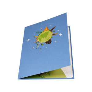 3D Three-dimensional Travel Card Handmade Card Paper Carving