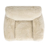 Summit - Faux Sheepskin Overstuffed Arm Chair - Cream Beige by Couch.com