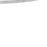 36" White Rounded Metal Pedestal Base Dining Table