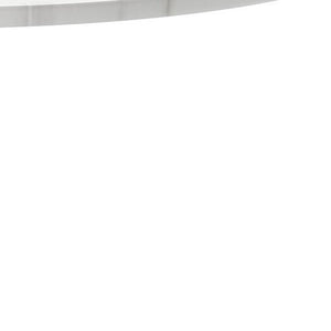36" White Rounded Metal Pedestal Base Dining Table