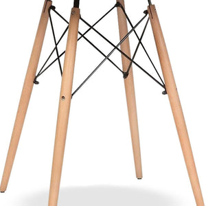 36" White And Natural Solid Wood Dining Table