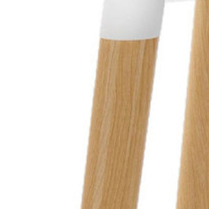 30" White And Natural Solid Wood Dining Table