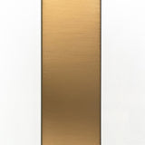 35" Gold Glass And Steel Round Coffee Table