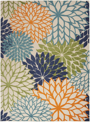 10' X 14' Blue And Green Indoor Outdoor Area Rug