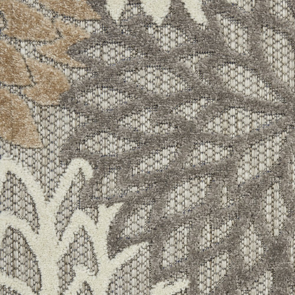 12' X 15' Gray And Ivory Indoor Outdoor Area Rug