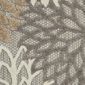 12' X 15' Gray And Ivory Indoor Outdoor Area Rug