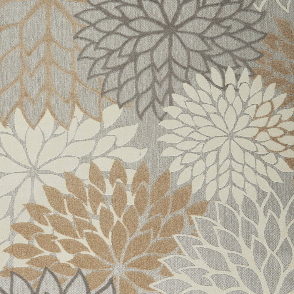 12' X 15' Gray And Ivory Indoor Outdoor Area Rug