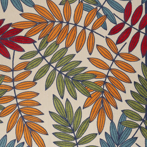 12' X 15' Ivory Blue And Orange Indoor Outdoor Area Rug