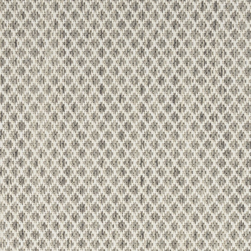 9' X 12' Ivory And Silver Indoor Outdoor Area Rug