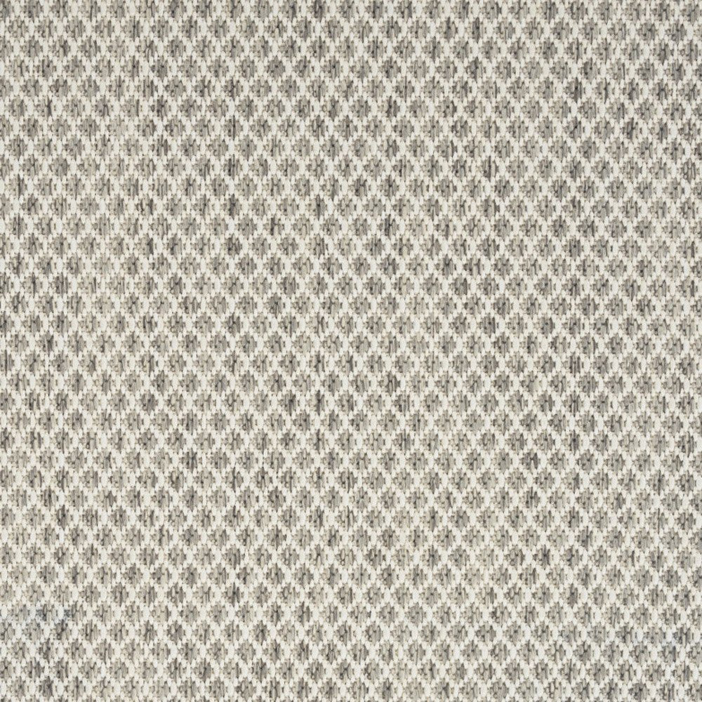 9' X 12' Ivory And Silver Indoor Outdoor Area Rug