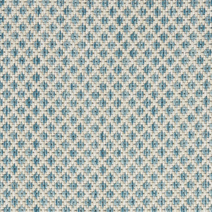 9' X 12' Aqua And Ivory Indoor Outdoor Area Rug